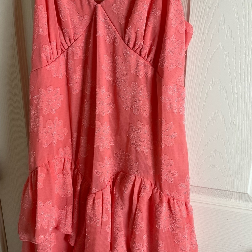 Women's Triangle Cup Tiered Mini Skater Dress - Wild Fable Pink Size large - Picture 4 of 10
